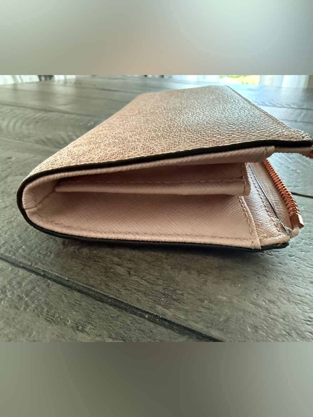 MK Rose Gold L Zip Wallet - Picture 5 of 6
